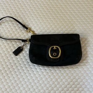 Vintage Coach wristlet Gold Detailing Buckle